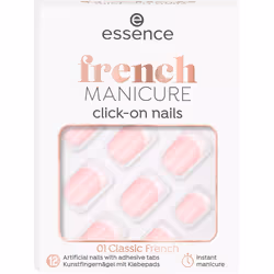 Essence french MANICURE click-on nails Ongles des mains Rose, Blanc Monochromatique 12 pièce(s)