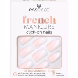Essence french MANICURE click-on nails Ongles des mains Rose, Blanc Motif 12 pièce(s)