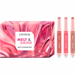 CATRICE Melt & Shine Juicy Lip Balm Trio, Beaume pour les lèvres, Femmes, Tous types de peau, Pulpant, Brillant, Tube, Gluten ...