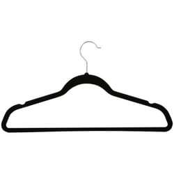 Yaheetech - Lot de 50pcs Cintres en Velours Antidérapant pour Vêtements/Costumes/Chemises/Robes/Cravates, Noir 45 × 24 × 0.5 cm