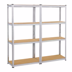 Description générale Cette étagère de rangement en acier et panneaux MDF est conçue pour offrir une solution de stockage robu ...