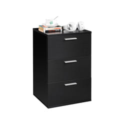 Table de Chevet 40 x 35 x 59 cm Commode de Chevet en Bois Table de Nuit avec 3 Tiroirs de Rangement pour Chambre à Coucher Salon Moderne Noir