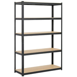 Yaheetech - Etagère/Rayonnage de Garage/Atelier/Rangement/Stockage Charge Lourde Résistant 5 Niveaux 180 x 120 x 45 cm Capacité 875 kg Noir
