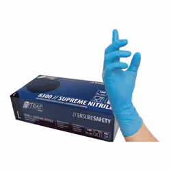 Selon EN ISO 374 type C · EN 374-5:2016 · Cat. III · AQL 1.5 · Gants jetables · Non stériles · Bord à enrouler · Matériau nit ...