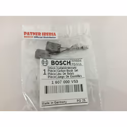 Code du produit : 1607000V53 Jeu de balais de carbone de rechange Il s’agit d’une pièce de rechange originale BOSCH Nous pouv ...