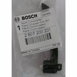 N° d’article : Interrupteur de remplacement 2607200231 Il s’agit d’une pièce de rechange d’origine BOSCH Nous pouvons vous fo ...