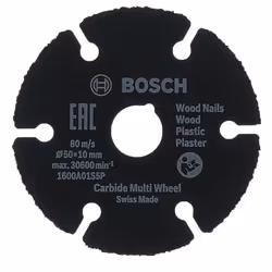 Bosch 1 600 A01 S5X, Disque de coupe, Moyeu plat, Bosch, 1 cm, 5 cm, Easy Cut&Grind