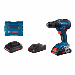 Bosch GSR 18V-55 Professional - Bohrer/Schrauber - schnurlos, Tournevis électrique, Poignée de pistolet, Noir, Bleu, Crochet, ...