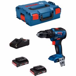 Perceuse à Percussion BOSCH GSB 18V-55 Professional - Puissante Perceuse à Percussion 18 V Bosch avec moteur Brushless - Endu ...