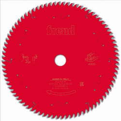 Lame pour scie circulaire portative FREUD - Ø255 2,8/1,8 AL25,4 Z80 BA 15° - F03FS10136 -FR25W004T