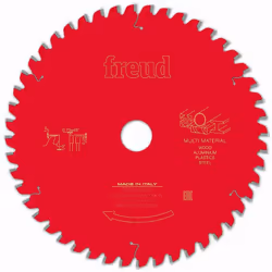 Lame de scie circulaire FREUD multimatériaux - Pour scie portative. Optimisée pour la coupe de mélaminés, OSB, MDF, cuivre, l ...