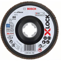 Meule-éventail Bosch Best for Metal X571; X-Lock; 115 mm; K80