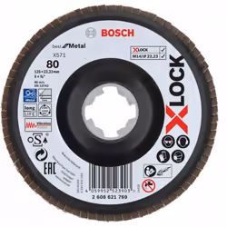 Meule-éventail Bosch Best for Metal X571; X-Lock; 115 mm; K80 - Vue supplémentaire 2