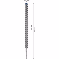 Foret à béton Bosch SDS-plus-7X; 24x400x450 mm