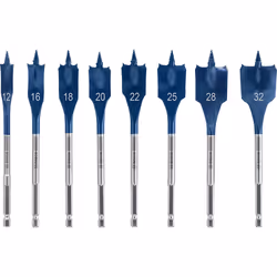 Flatbit ensemble pour le bois Bosch 2608900335; 12-32 mm; 8 unités