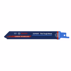 Bosch 2 608 900 360, Lames de scie sabre, Plaque d'acier inoxydable (fine), Carbone, Bleu, 1,4 mm, 15 cm