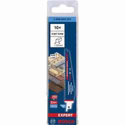 Bosch 2 608 900 397 Lame de scie sauteuse, à chantourner et sabre Lames de scie sabre Acier fin au carbone 10 pièce(s)