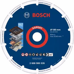 Bosch 2 608 900 535, Disque de meulage, Fonte, Métal, Plastique, Bosch, Bleu, Rond, 2,22 cm