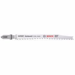 Bosch EXPERT ‘HARDWOOD 2-SIDE CLEAN’ T308 BF, Lames de scie sauteuse, Bois dur, Bois, Bimétal, Acier inoxydable, 2 mm, 5 cm