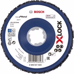 Bosch N377, Disque abrasif, Métal non Ferreux, Plaque d'acier inoxydable (fine), Acier, Bois, Bosch, 2,22 cm, 12,5 cm, Bleu, ...