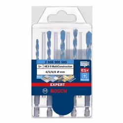 Bosch 2 608 900 585, Perceuse, Ensemble de forets, Béton, Plastique, Carrelage doux, Bois tendre, Acier, Tige hexagonale, 15 ...