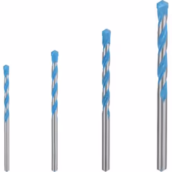 Bosch 2 608 900 645, Perceuse, Mèche à centrer, Béton, Carrelage doux, Tige cylindrique, Bleu, Gris, 4 pièce(s)