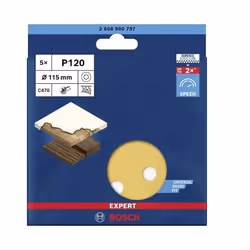 Papier de sable Bosch EXPERT C470 115 mm; K120; 5 unités - Vue supplémentaire 4