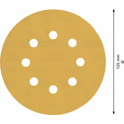 Papier de sable Bosch C470; 125 mm; G320, 5 unités
