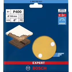 Papier de sable Bosch C470; 150 mm; G400, 5 unités - Vue supplémentaire 7