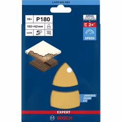 Papier de sable Bosch C470; 102x62 mm; G180; 10 unités - Vue supplémentaire 5