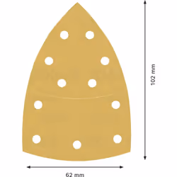 Papier de sable Bosch C470; 102x62 mm; G180; 10 unités - Vue supplémentaire 6