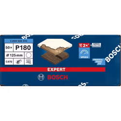 Papier de sable Bosch C470; 125 mm; G180, 50 unités