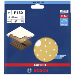 Papier de sable Bosch EXPERT C470 150 mm; K180; 5 unités