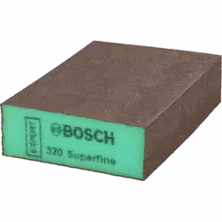 Bosch 2 608 901 180, Grain super fin, Bloc de ponçage, Marron, Vert, Bois, Décapant, 69 mm