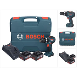 Gsb 18V-55 Professional Perceuse-visseuse à percussion sans fil 18 v 55 Nm Brushless ( 0615990L7C ) + 2x batterie 4,0 Ah + chargeur + Coffret - Bosch