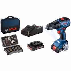 Perceuse Bosch GSR 18V-50; 18 V; 2x2,0 Ah accu. + 43 accessoires