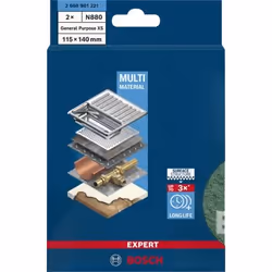 Bosch 2 608 901 221 fourniture de ponçage manuel Patin de ponçage Grain très fin 2 pièce(s)