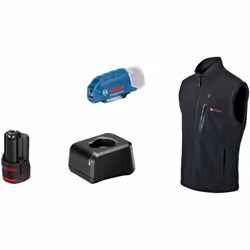 Description générale Le gilet chauffant GHV 12+18V XA de Bosch est un vêtement thermique alimenté par batterie, idéal pour le ...