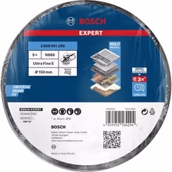 Polaire de polissage Bosch 2608901390; 150 mm; K800; 5 unités - Vue supplémentaire 4