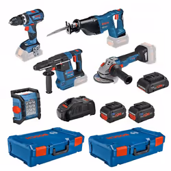 Description générale Le pack de 5 outils 18V Bosch est idéal pour les professionnels du bricolage et de la plomberie. Ce kit ...