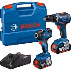 Bosch GDR 18V-200 + GSR 18V-55, Visseuse sans fil, Clé à chocs sans fil, Noir, Bleu, 55 N·m, 480 tr/min, 1800 tr/min, 1,5 mm