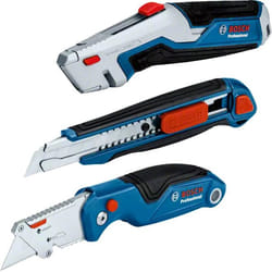 Bosch 1 600 A02 7M4 couteau à lame rétractable Bleu, Acier inoxydable Couteau à lame repliable