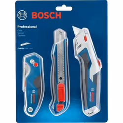 Bosch 1 600 A02 7M4 couteau à lame rétractable Bleu, Acier inoxydable Couteau à lame repliable
