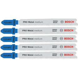 Bosch - 5 lames de scie sauteuse pro T121AFC bim Speed métal 92mm pas 1,2mm 2608655106