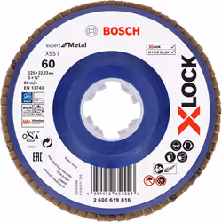 Meule-éventail Bosch X551; 125 mm; K60