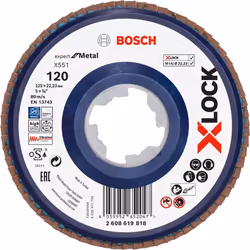 Meule-éventail Bosch X551; 125 mm; K120