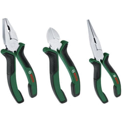Bosch Home and Garden - Set de 3 pinces (universelle à bec long coupante diagonale endurantes   ergonomiques)
