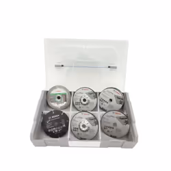 Description générale Avec le coffret Mini L-Boxx de Bosch, vous disposez d'un ensemble complet de 9 disques Ø76 mm, idéal pou ...