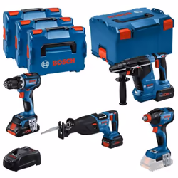 Description générale Le kit combo Bosch 0615990N36 comprend quatre outils électriques sans fil, idéal pour les professionnels ...