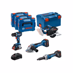 Description générale Le kit BOSCH PROFESSIONAL GSR + GWS + GKM + GGS 18V est un ensemble complet d'outils électriques sans fi ...